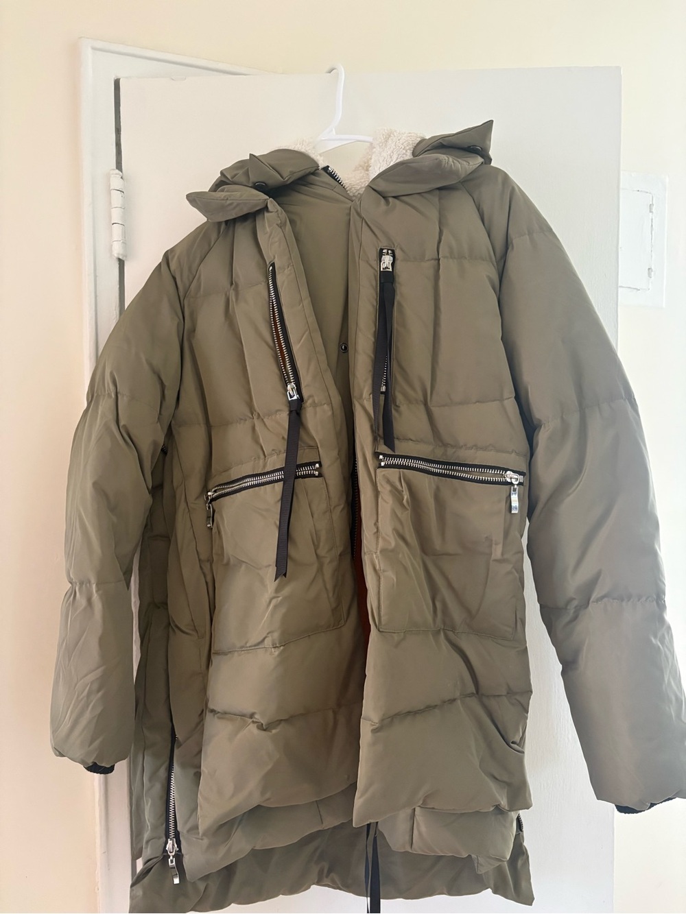 OLAY Olive Green Hooded Men's Puffer Coat